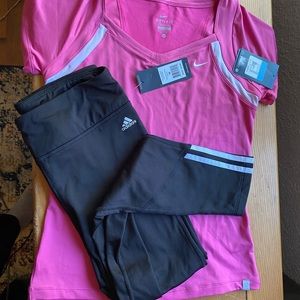 Adidas black Leggings size medium